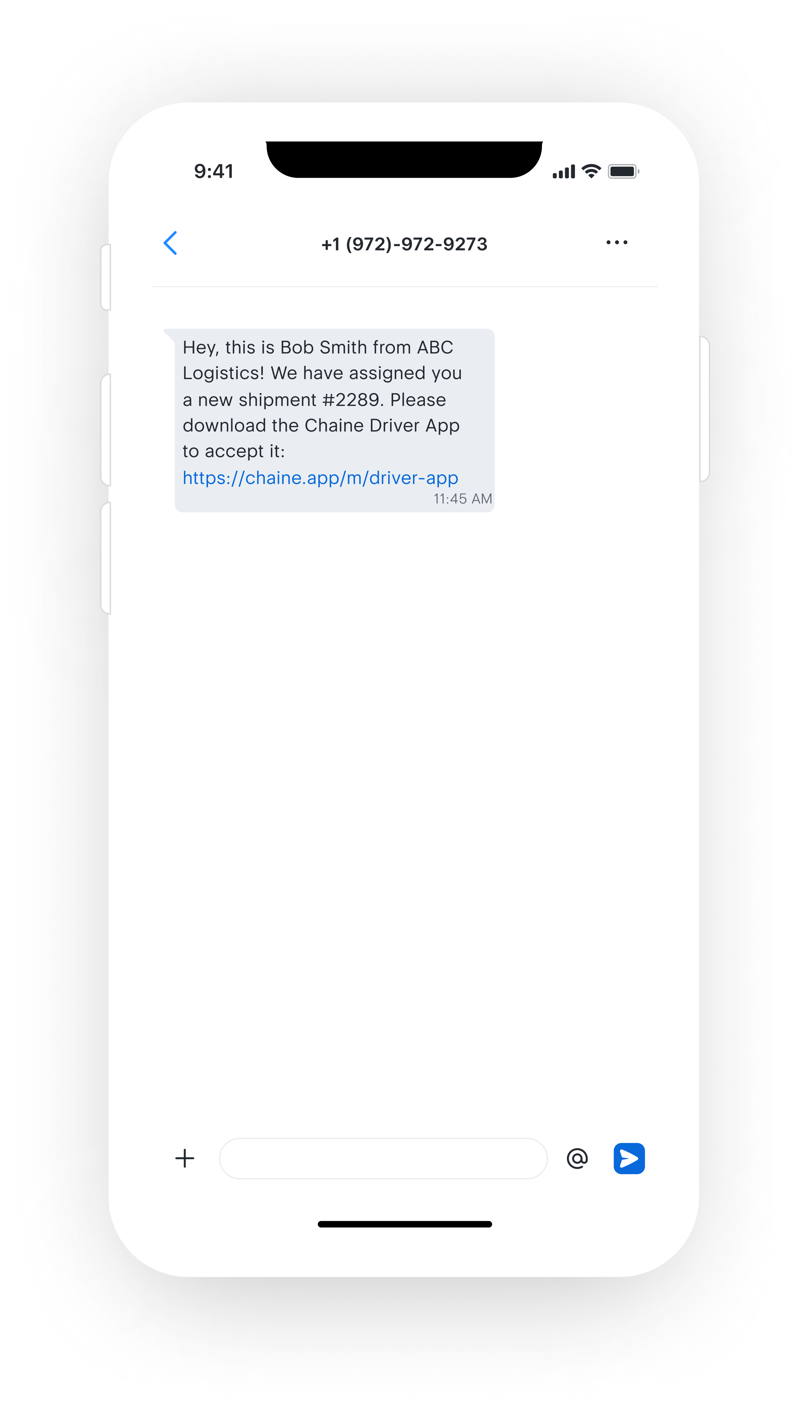 load tracking app download message