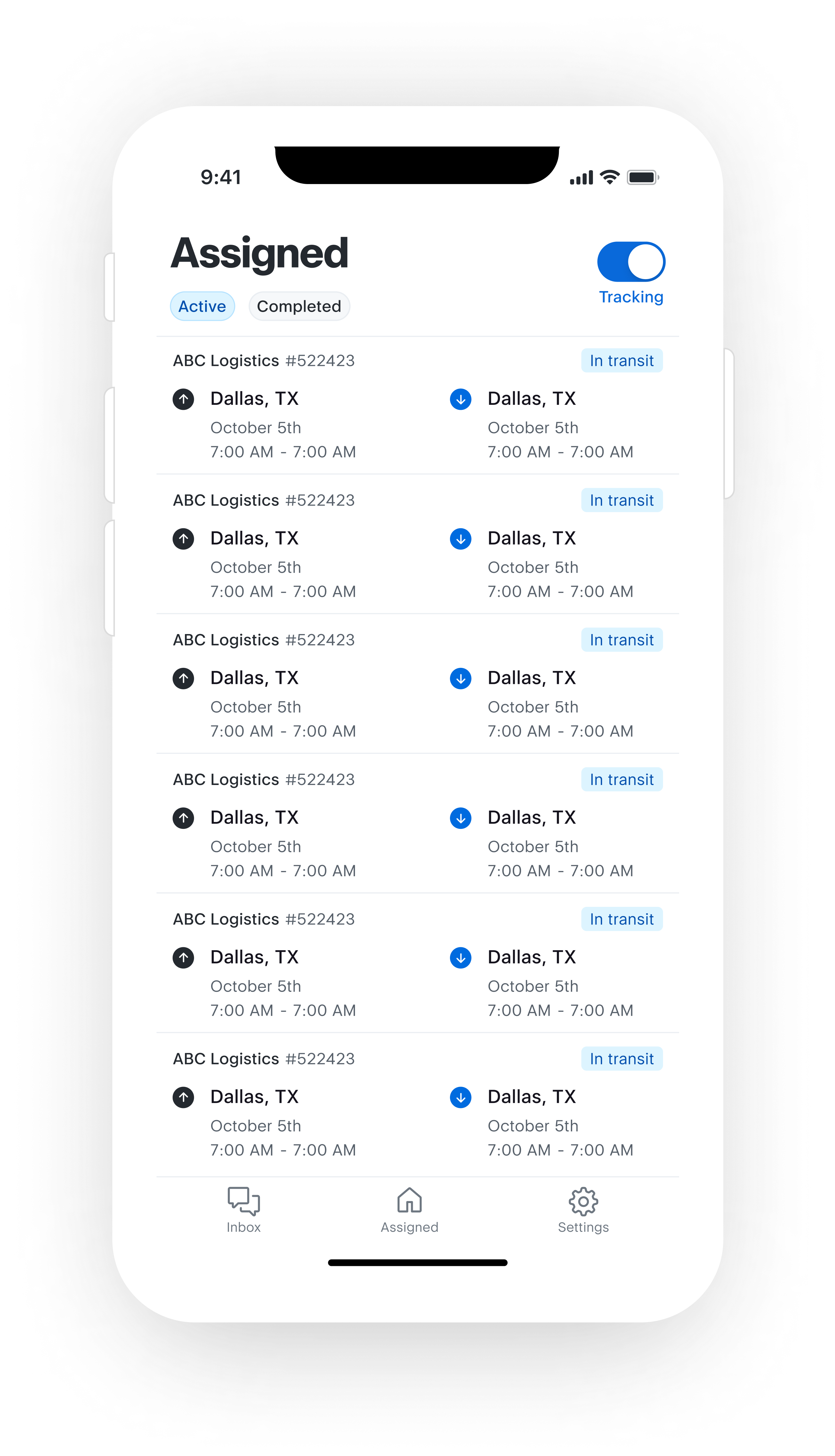 load tracking app